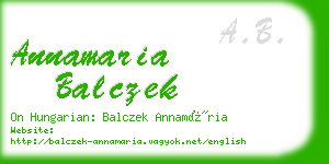 annamaria balczek business card